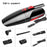 Car vacuum cleaner with attachments on a white background